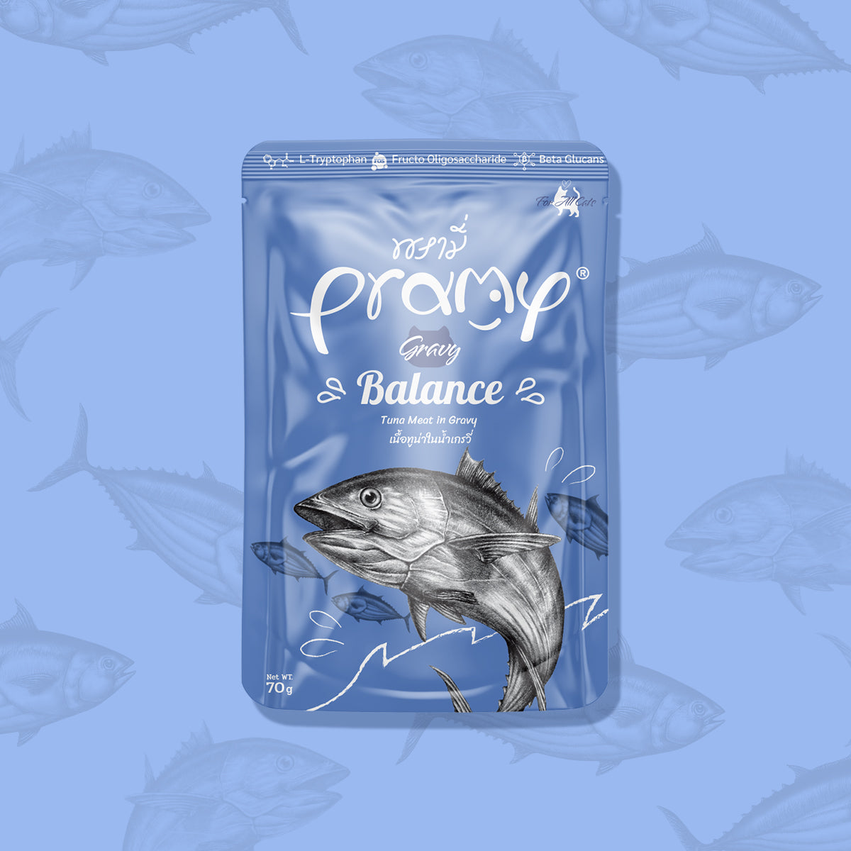 Pramy functional gravy functional gravy cat wet food pack - 6 flavors (70g)