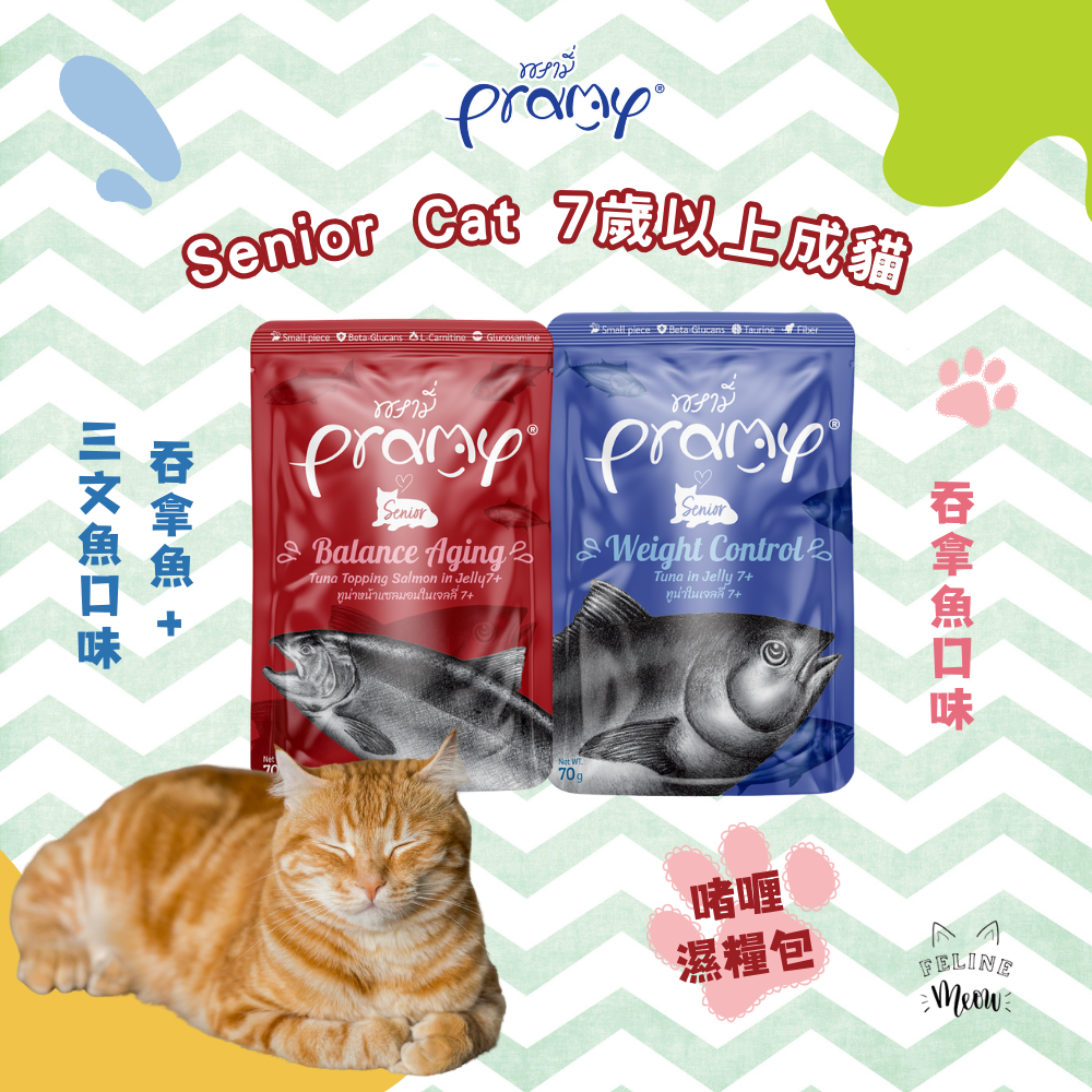 PRAMY functional Senior 功能性老年貓啫喱濕糧包