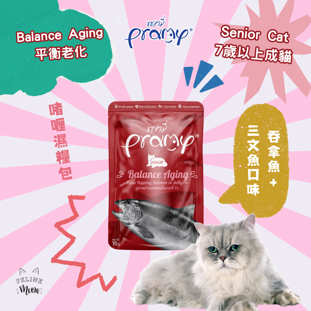 PRAMY functional Senior 功能性老年貓啫喱濕糧包