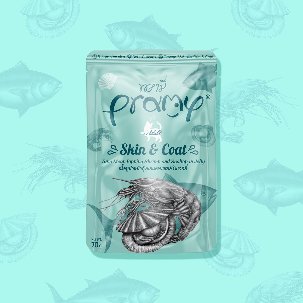 PRAMY functional jelly功能性啫喱貓濕糧包 - 6款口味 (70g)
